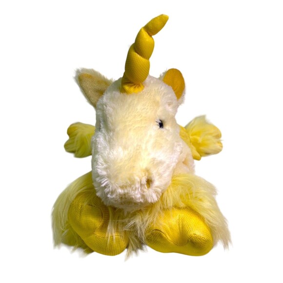 Walmart Yellow Unicorn Plush I Love You Heart Tail Stuffed Animal 16" - Picture 6 of 11